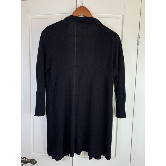 Joan Vass‎ Studio Cardigan Sweater Womens Medium Black Minimal Closet Staple - Picture 3 of 12